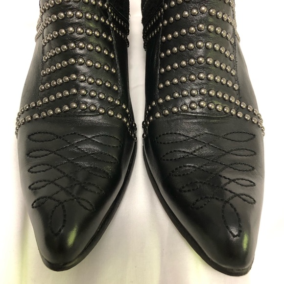 Anine Bing Studded Charlie Boot Size 36/6 Black - Picture 2 of 9
